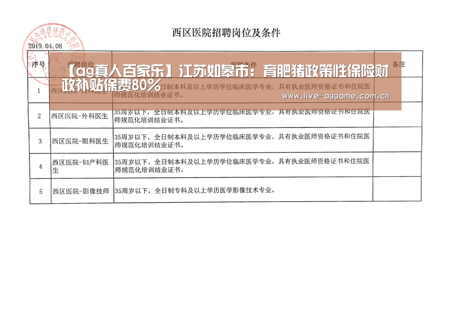【ag真人百家乐】江苏如皋市:育肥猪政策性保险财政补贴保费80%(图3) AG真人游戏平台